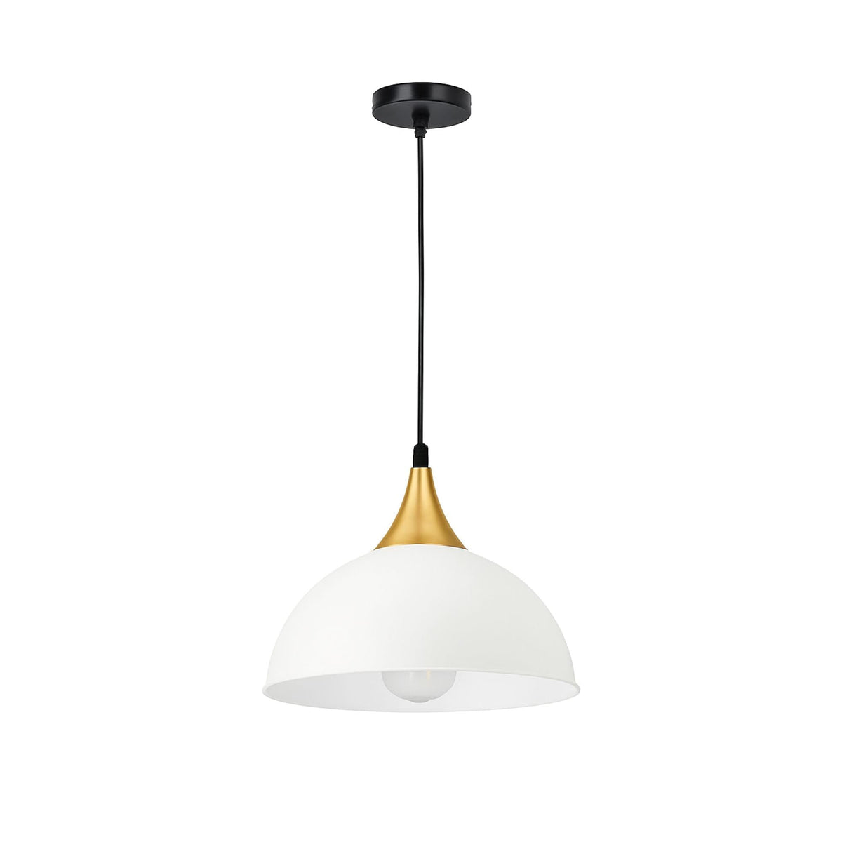 E27 Metal Pendant Light 21cm Dome Dimmable ~6265