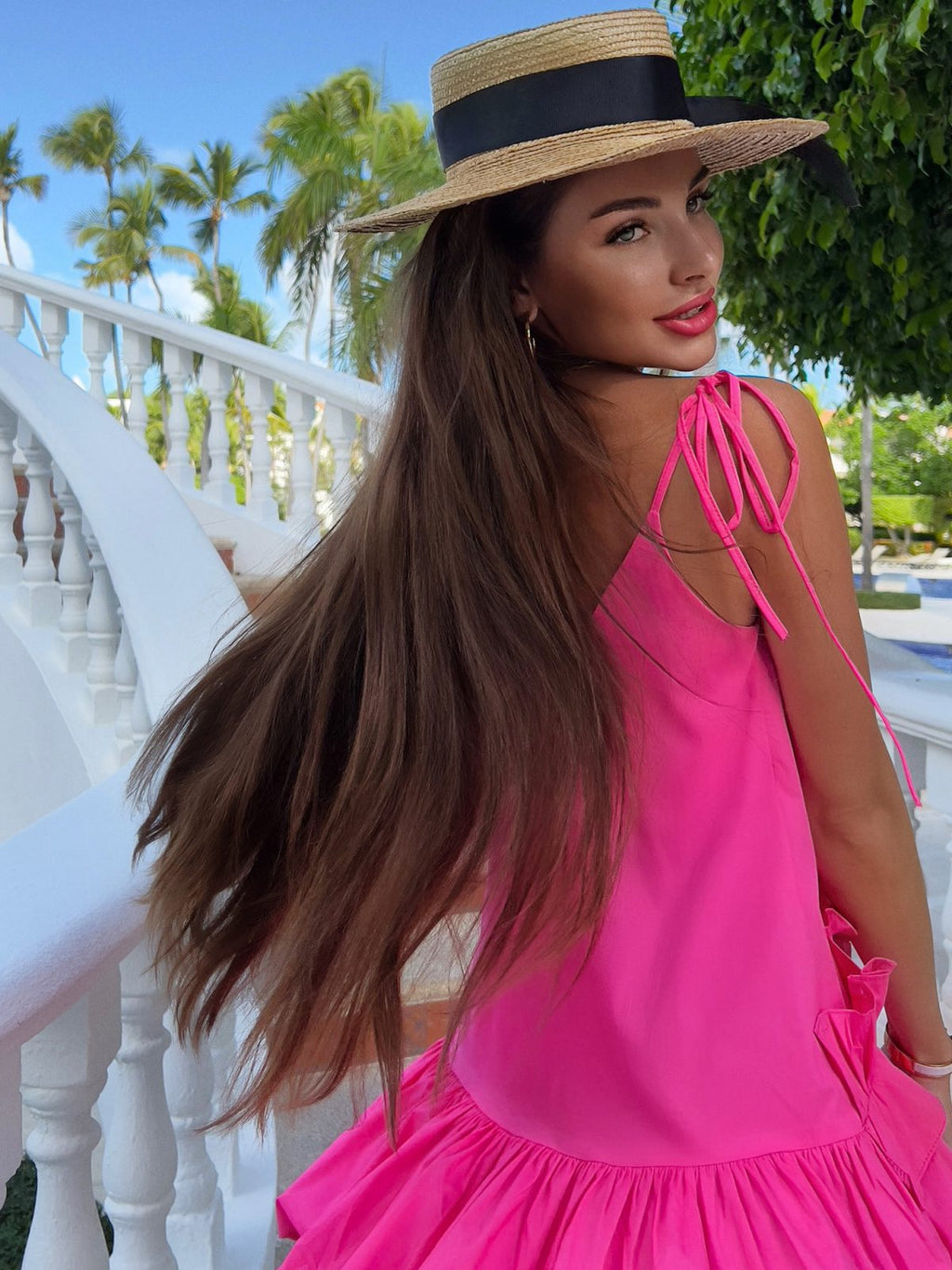 bold colour mini dress · stretch airy cotton summer dress