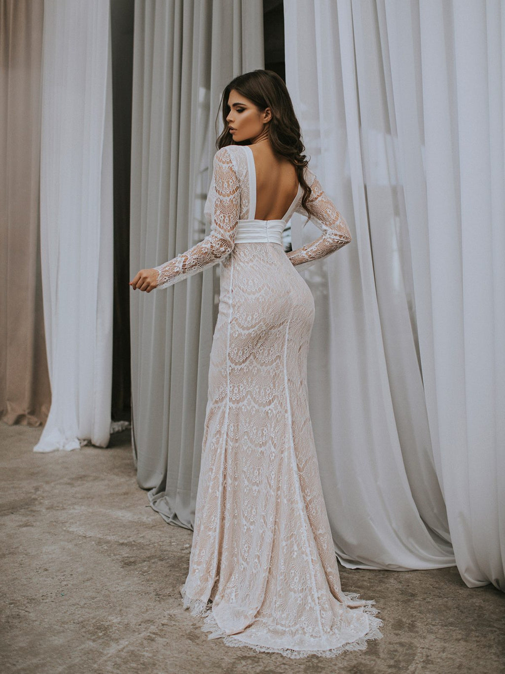 Lace Evening Gown – Elegant Black Tie Lace Dress, Wedding Guest Maxi Dress-17