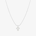 Line cross pendant necklace